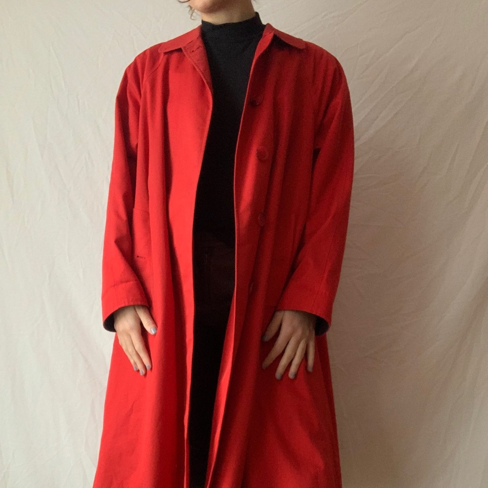 Vintage authentic Burberry red trench coat